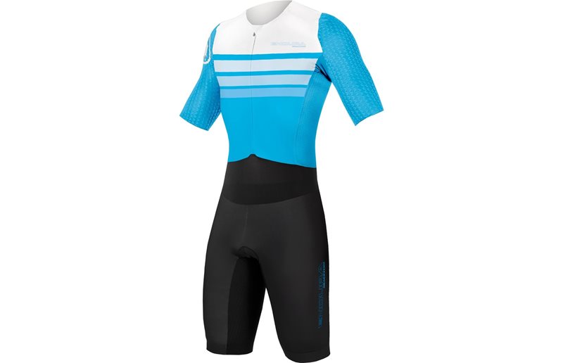Triathlondräkt Endura Qdc S/S Tri Suit Ii With Sst Bright Blue