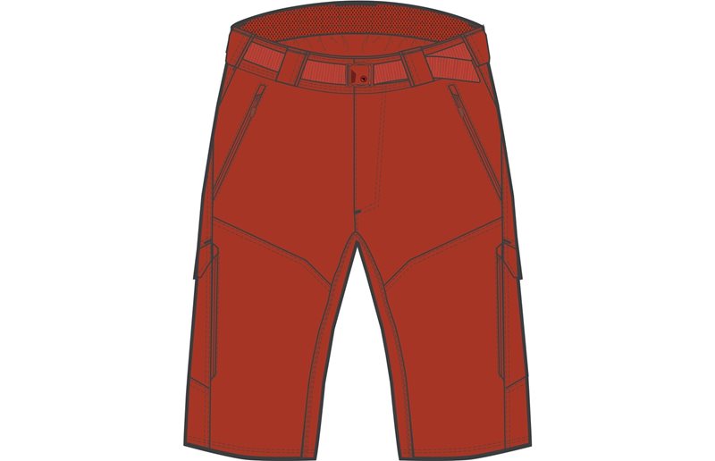 Pyöräilyhousut Endura Hummvee Short With Liner Brick Red