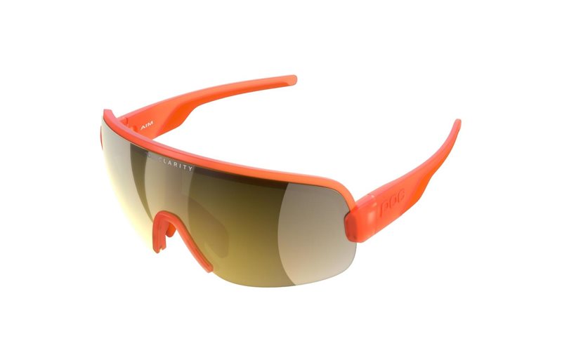 Pyöräilylasit POC Aim Fluo. Orange Translucent/Clarity Road/Partly Sunny Gold