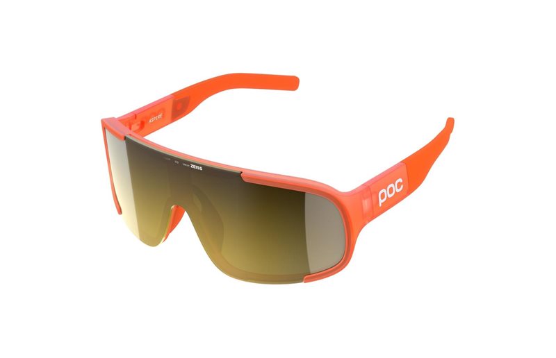 Cykelglasögon POC Aspire Fluo. Orange Translucent/Clarity Road/Partly Sunny Gold