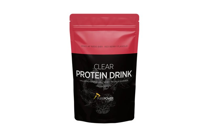 Kosttillskott PurePower Proteinpulver Clear Protein Drink 400 g Red Berries