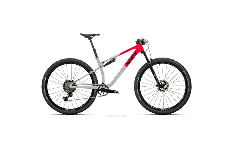 Täysjousto maastopyörä Superior XF 9.6 RC Coral Red/Gloss Grey