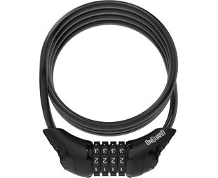 Vaierlås ONGUARD Coil Cable Lock Neon Series Combo Black 180x12mm
