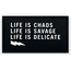 Gummimärke USWE Life Is Chaos Rubber Patch
