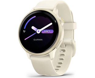 Träningsklocka Garmin vivoactive 6 Bone/Lunar Gold