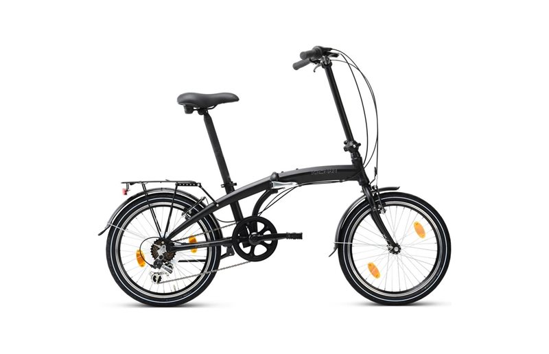 Kronan Hopfällbar Cykel Permis U6 20" 6-Växlad Svart