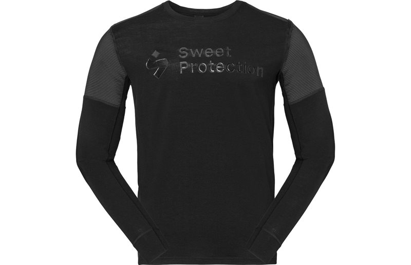 Cykeltröja Sweet Protection Jersey Hunter Merino Hybrid LS M Black