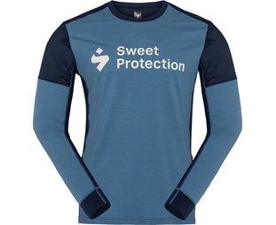 Cykeltrøje Sweet Protection Jersey Hunter Merino Hybrid LS M Flare Blue