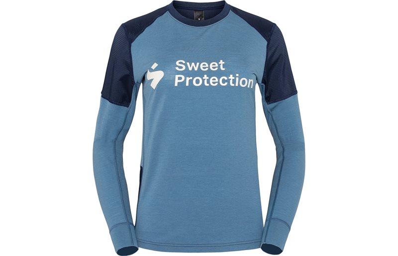 Cykeltröja Sweet Protection Jersey Hunter Merino Hybrid LS W Flare Blue