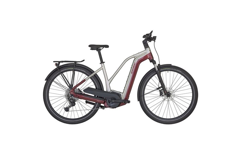 Elcykel hybrid Bergamont E-Horizon LTD Premium Lady Shiny Silver/Candy Red