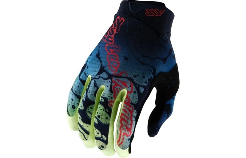 Pyöräilyhanskat Troy Lee Designs Air Drip Glo Yellow/Dark Navy