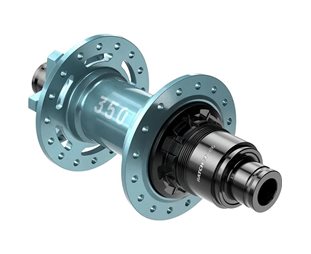 Baknav DT Swiss 350 Classic Rear 32H Disc IS 6-Bolt SRAM XD DEG 72 Turquoise