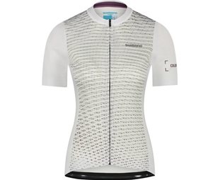 Naisten pyöräilypaita Shimano W's Colore S.S. Jersey White/Gray