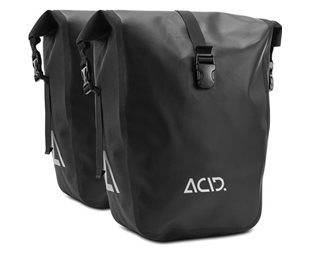 Bagasjebrettveske Cube ACID Sykkelvesker Pannier Bag Pure Pair Smlink (2x20L) Black