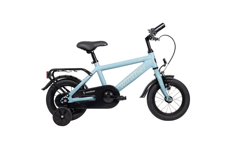 Barncykel Winther 150 Pojke 12" 1v fotbroms Matt Light Blue