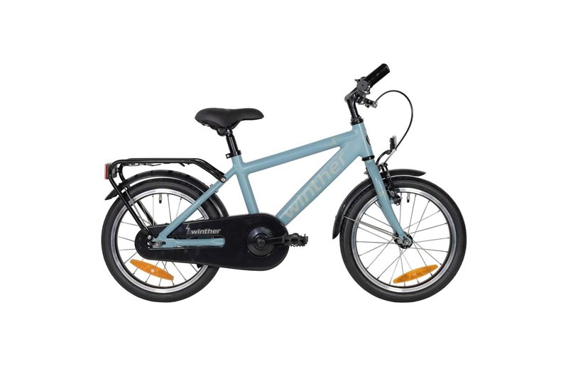 Barncykel Winther 150 Pojke 18" 1v fotbroms Matt Light Blue