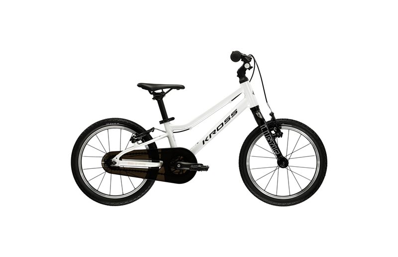 Barncykel Kross Liftie 2 16" White/Black Glossy