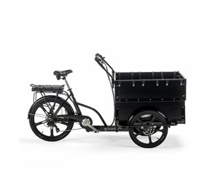 Cargobike Lådcykel EL Classic Kindergarten Black