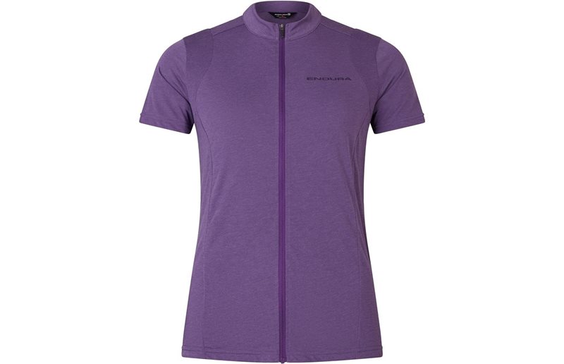 Cykeltröja Endura Dam Loop S/S Zipped Jersey Heather