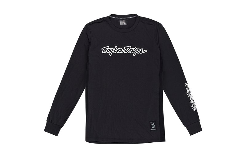 Cykeltröja Troy Lee Designs Skyline Long Sleeve Ride Tee Black