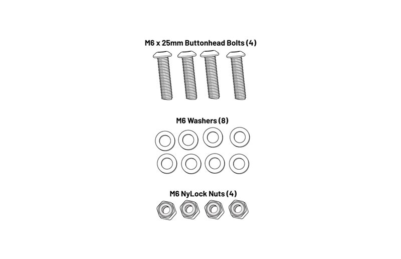 Old Man Mountain Divide Eyelet Hardware Kit 3 Black