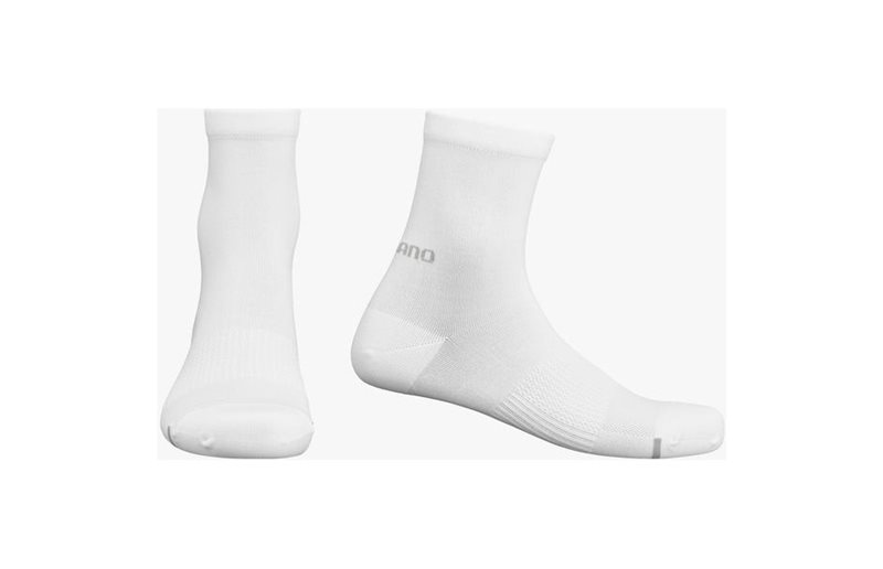 Cykelstrumpor Shimano Performance Mid Socks Unisex White