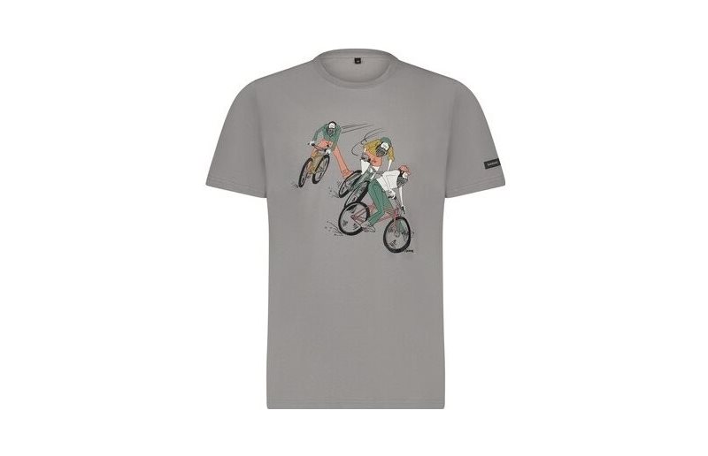 Cykeltröja Shimano Sentiero Ltd T-Shirt Herr White/Gray