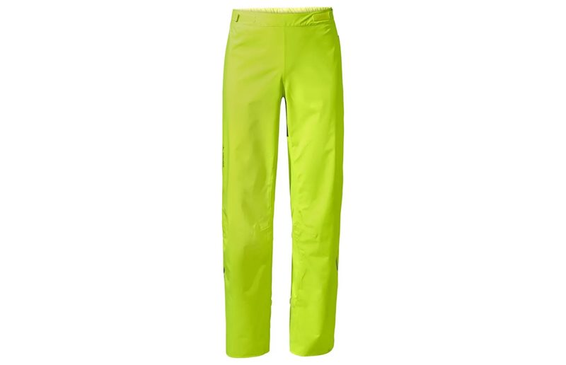 Vaude Pyöräilyhousut Moab Rain Pants M Neon Yellow