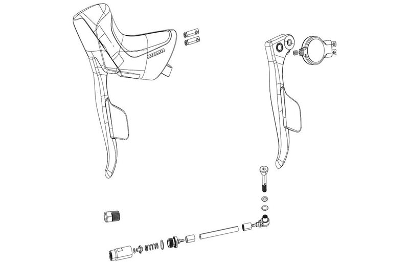 SRAM Rival AXS E1 Left ED Brake Lever Assembly (Paddle & Elec Pod)