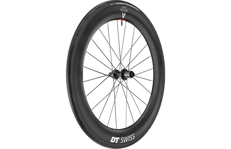 Bakhjul DT Swiss ARC 1100 65mm Rear Wheel w/ GP5000S TR Black 700c