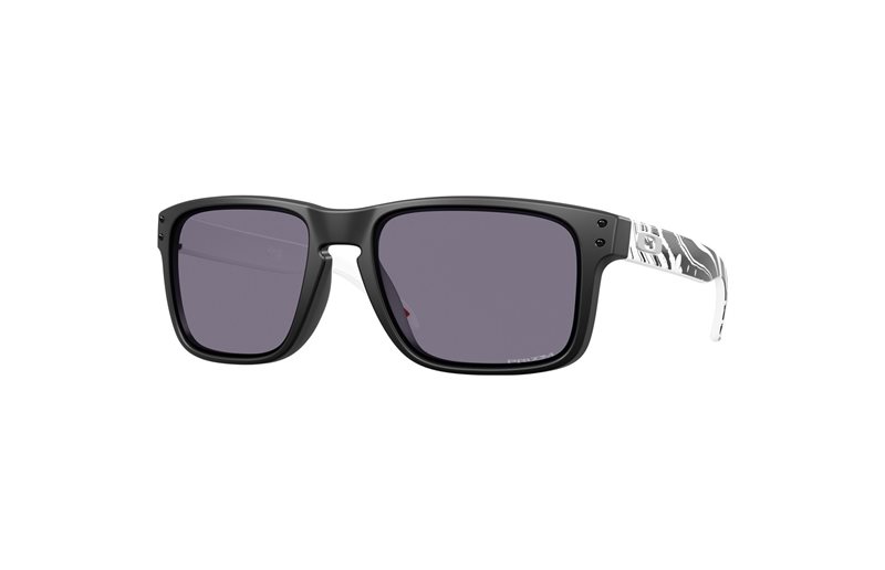 Solbriller Oakley Holbrook Matte Black/ Zebra / Prizm Grey