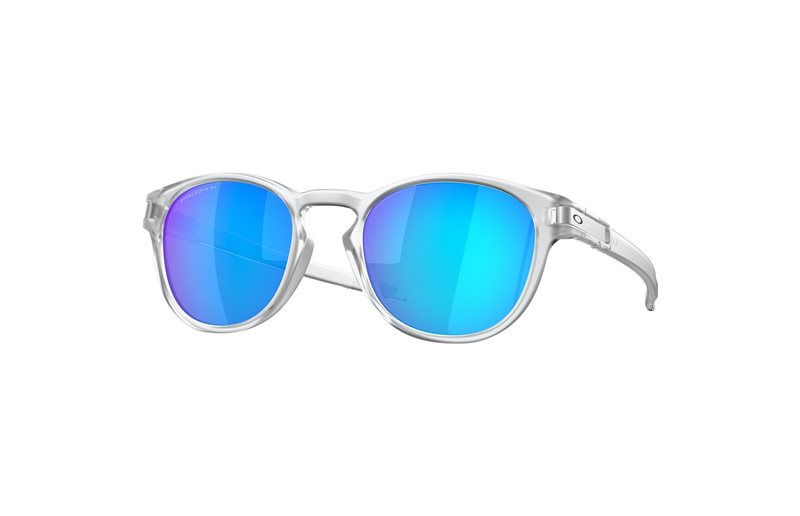 Solbriller Oakley Latch Matte Clear / Prizm Sapphire Polarized