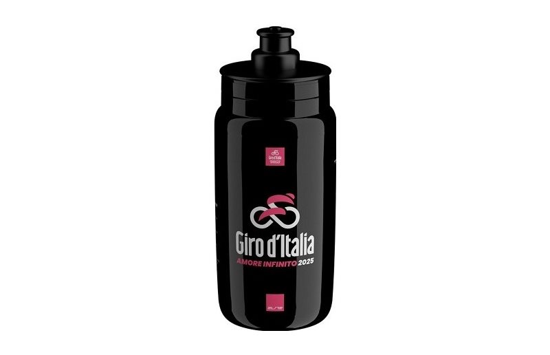 Cykeldrikflaske Elite FLY Teams 2025 Giro d'Italia Black Map 550ml