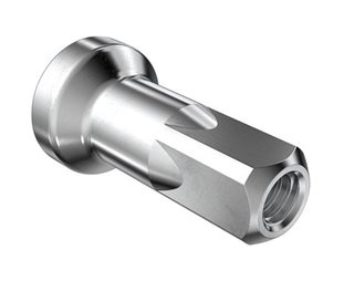 Ekernippel DT Swiss Nipple DT Hidden Prolock 12mm Aluminium 1st Silver