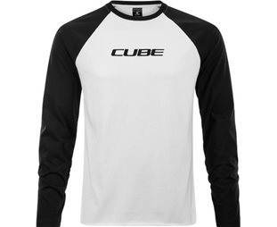 Pyöräilypaita Cube Organic Longsleeve Blacknwhite