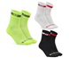 GripGrab Tricolore Regular Cut Kesäpyöräilysukat 3-Pack Black/White/Fluo Yellow