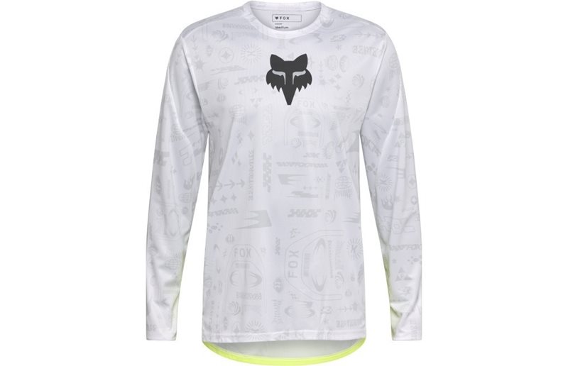 Cykeltröja Fox M Ranger LS Jersey Lunar SE White