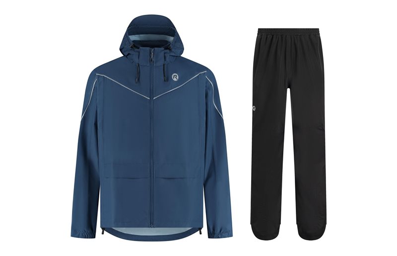 Cykeljacka Rogelli Commuter Essential Rain Suit Unisex Black/Blue