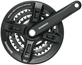 Krankset Shimano Altus FC-M311 3 x 7-8 gear 48/38/28T 175 mm sort