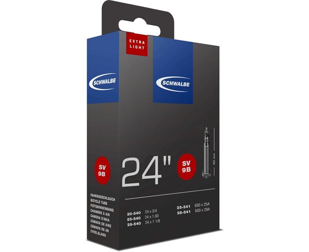 Sisärengas Schwalbe SV 9B Extralight 24" 20/28-540/541 PV Presta-venttiili 40mm