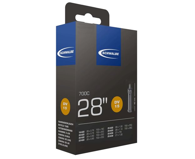 Schwalbe Cykelslange DV 15 Standard 18/28-622/630 Cykelventil 40 mm
