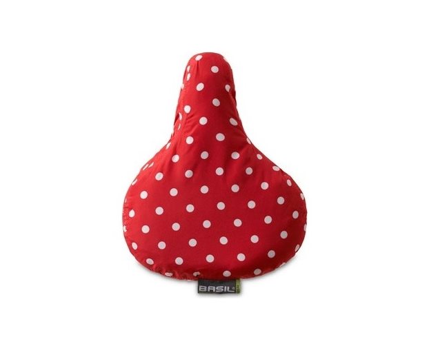 Sadelskydd Basil Katharina Röd Med Prickar