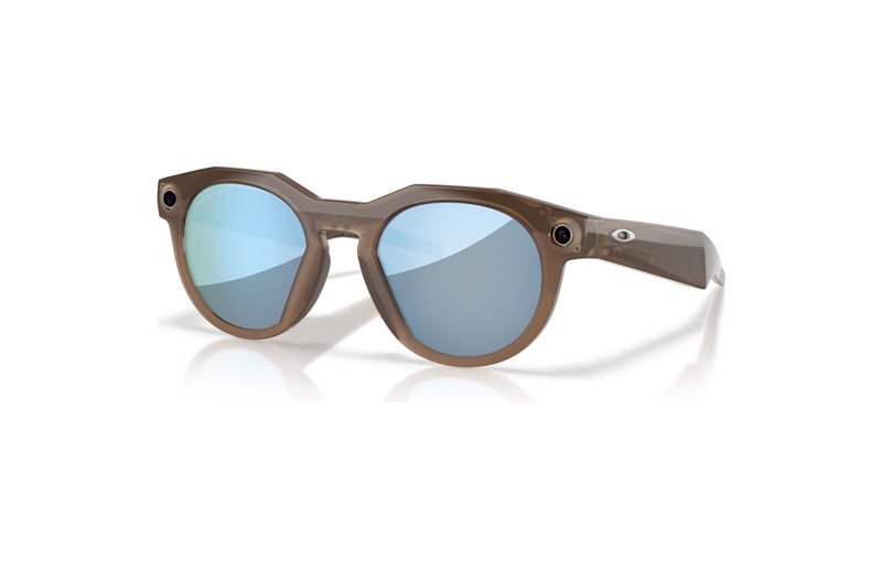 Solbriller Oakley Meta HSTN AI Smart Glasses Brown Smoke/Prizm Deep Water Polarized