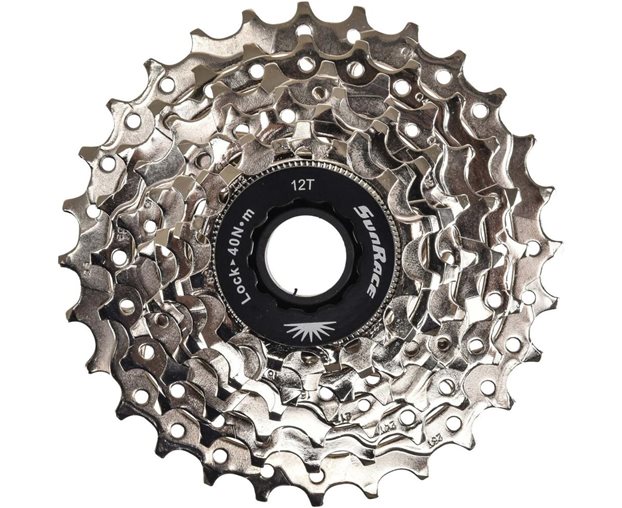 Kassette Sunrace CSM63 7 gear Sram/Shimano 12-28T sølv