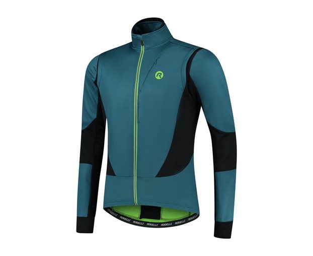 Rogelli Cykeljacka Brave Vinter Blue/Black/Lime