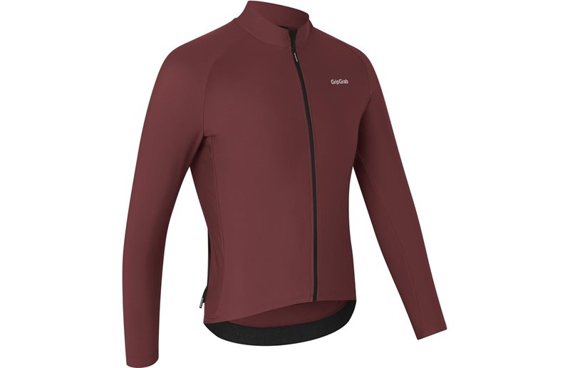 Cykeltröja GripGrab PACR Thermal Long Sleeve Dark Red
