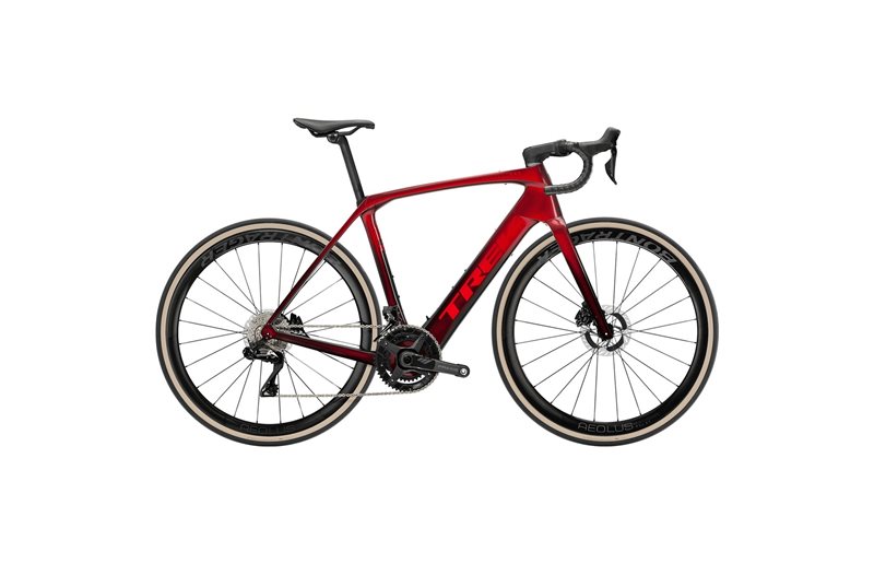Elcykel racercykel Trek Domane+ SLR 9 TQ 360 Wh Metallic Red Smoke/Red Carbon Smoke