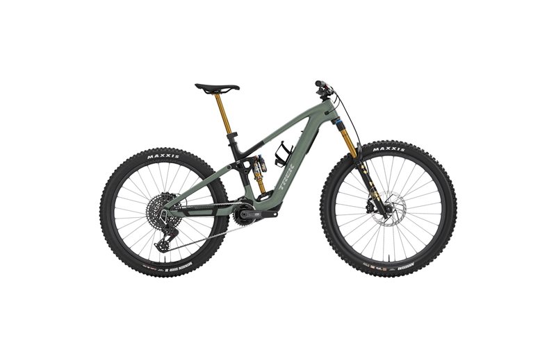 El MTB Trek Fuel+ MX 9.9 X0 AXS Gen 2 TQ 580Wh Lichen Green/Keswick Green Splatter