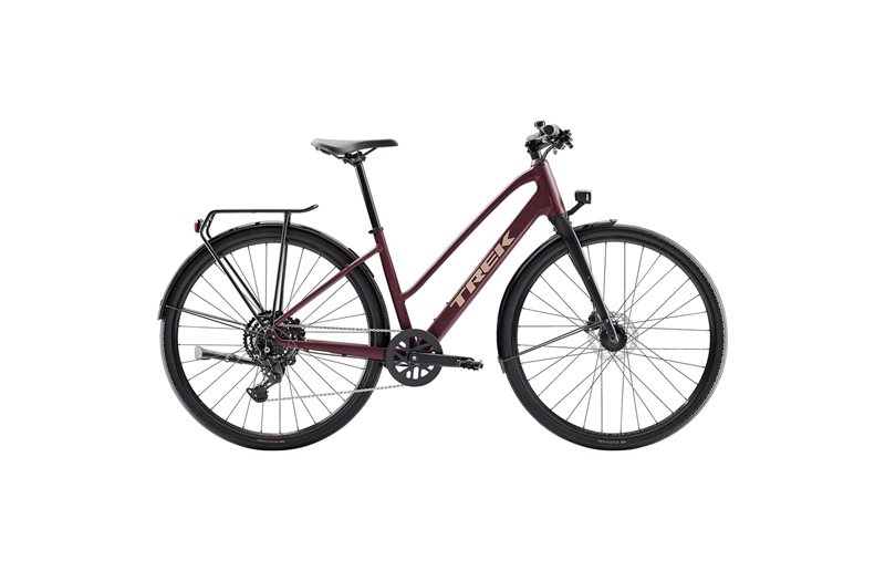 Hybridcykel Trek FX Sport AL Equipped Midstep Cobra Blood/Sedona Red Splatt E R