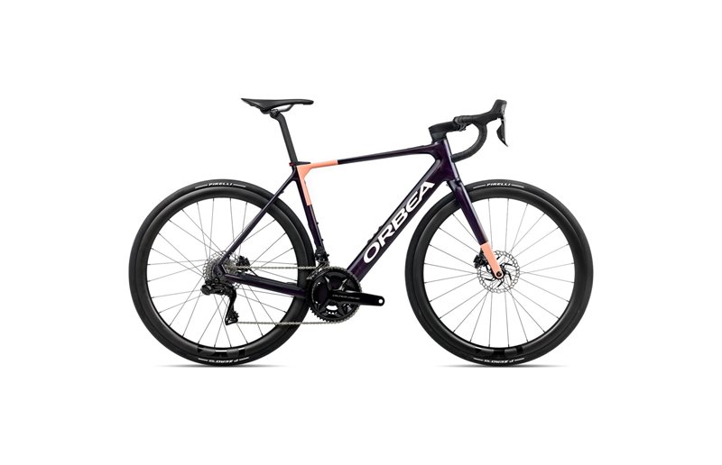Elcykel Racer Orbea Gain M10i 353Wh Dura-Ace Di2 Fantasy Purple Carbon View/Orange Cloud
